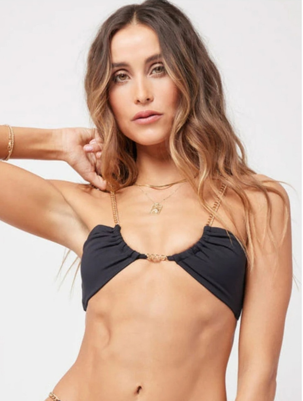 L*Space Sammie Bikini Top Black Size Small